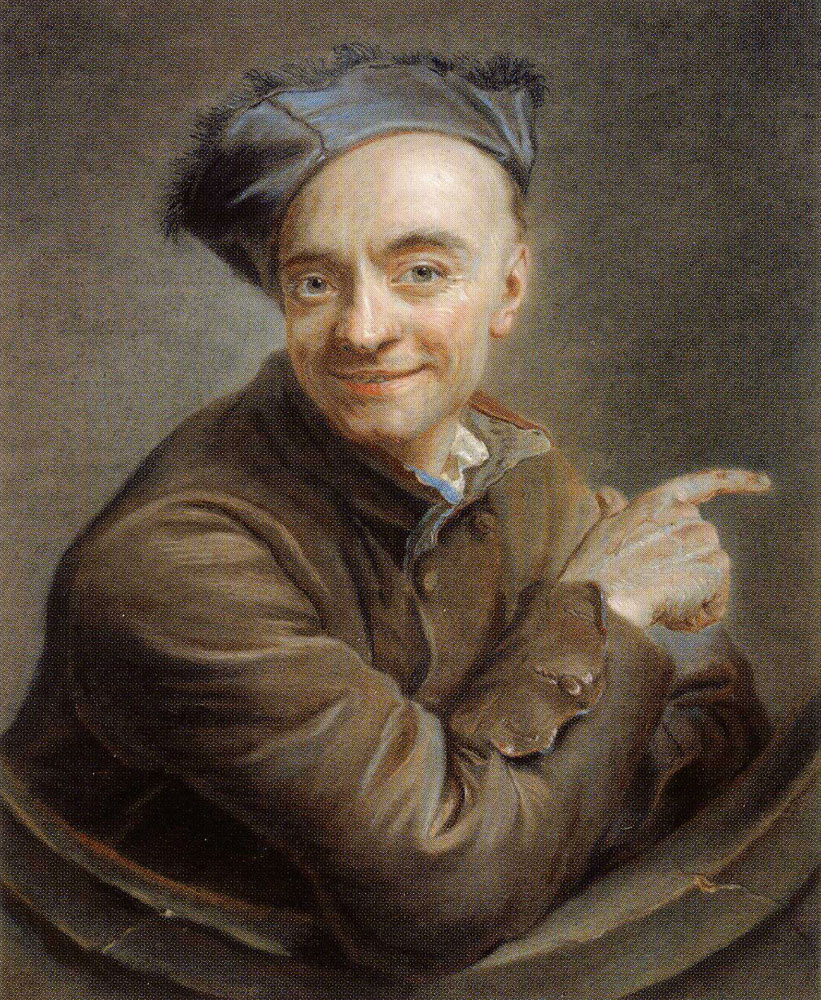 Maurice-Quentin de La Tour - Self-Portrait at a Bull's-Eye Window