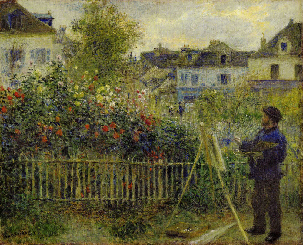 Pierre-Auguste Renoir - Claude Monet Painting in a Garden in Argenteuil