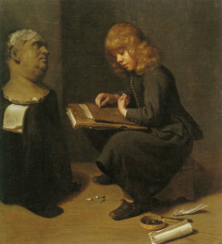 Michael Sweerts - Boy Drawing before the Bust of a Roman Emperor