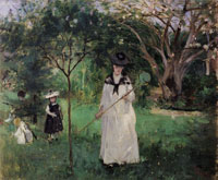 Berthe Morisot Chasing Butterflies