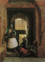 Jean-Léon Gérôme Arnauts of Cairo at the Gate of Babel-Nasr