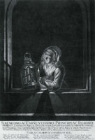 Johan Thomas van Yperen after Gerard Dou Girl at a Window with a Lantern