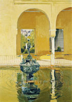 Joaquin Sorolla y Bastida Fountain of the Moorish King, Alcazar of Seville