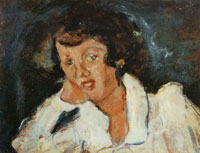 Chaim Soutine Girl Leaning on Her Elbow