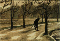 Vincent van Gogh Man in a Snowed Landscape