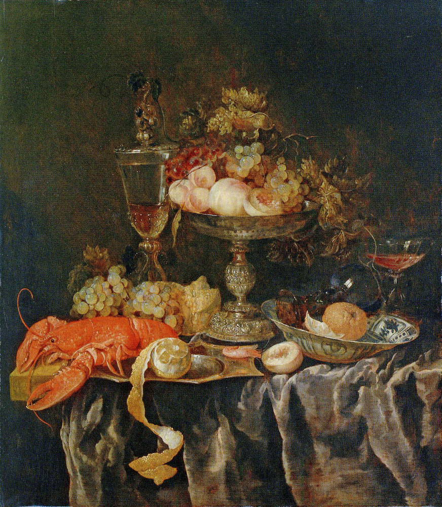 Abraham van Beijeren - Still Life with Fruit and a Lobster