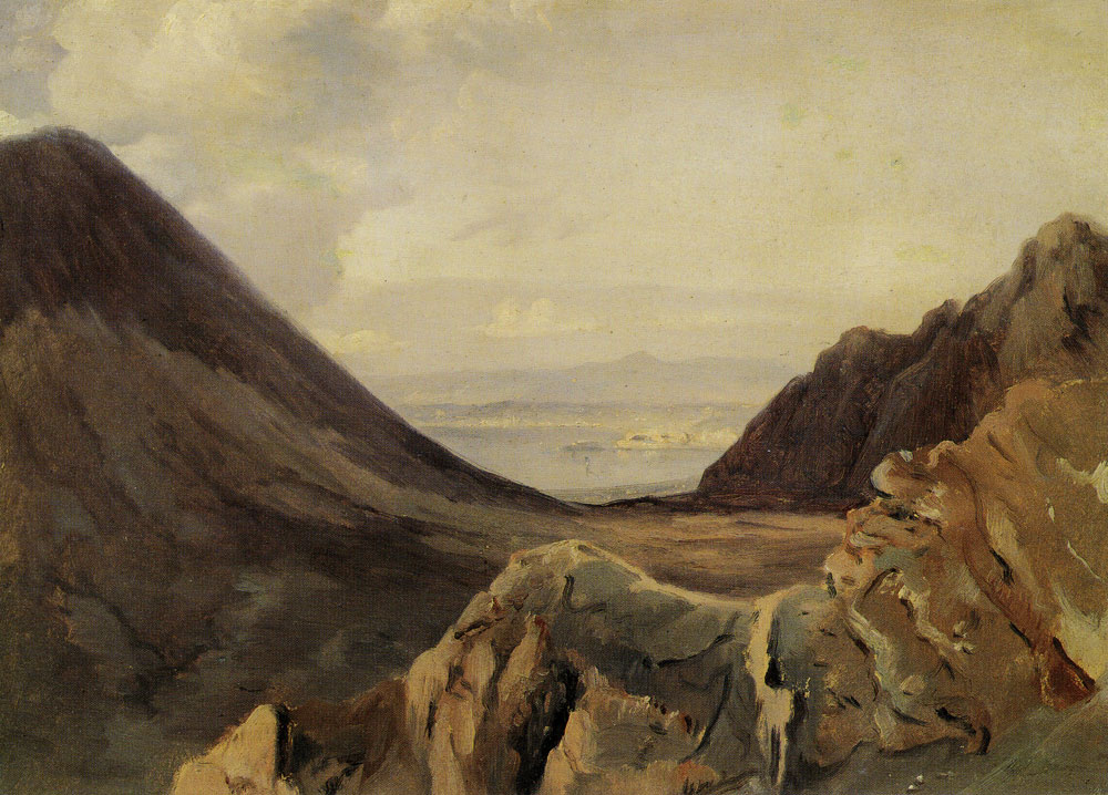 Achille-Etna Michallon - View of Naples seen from the Slopes of Vesuvius