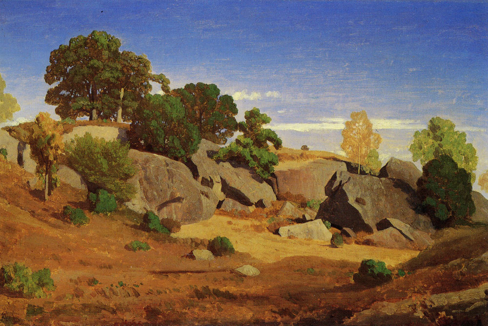 Theodore Caruelle d'Aligny - Rocks near Fontainebleau