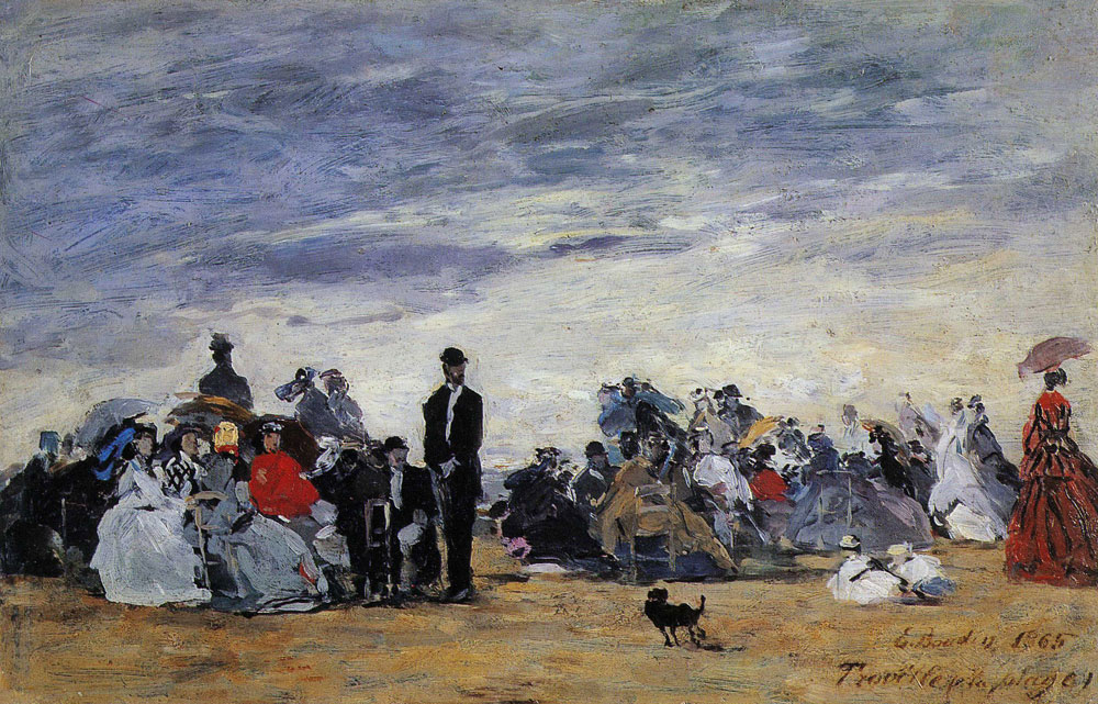 Eugène Boudin - The Beach at Trouville