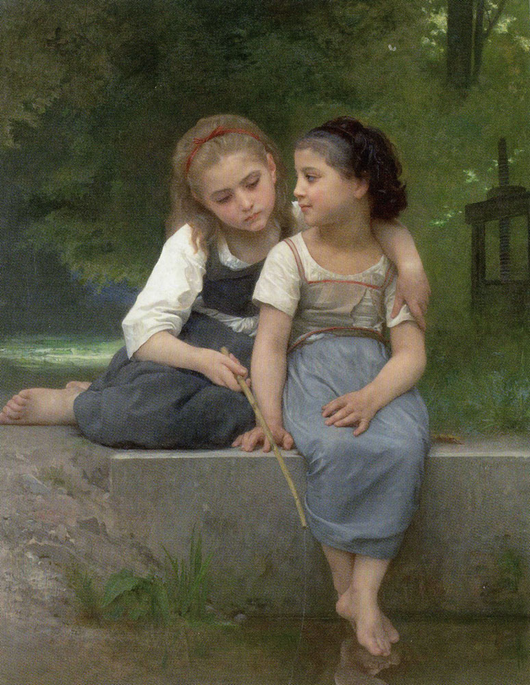 William-Adolphe Bouguereau - Fishing for Frogs