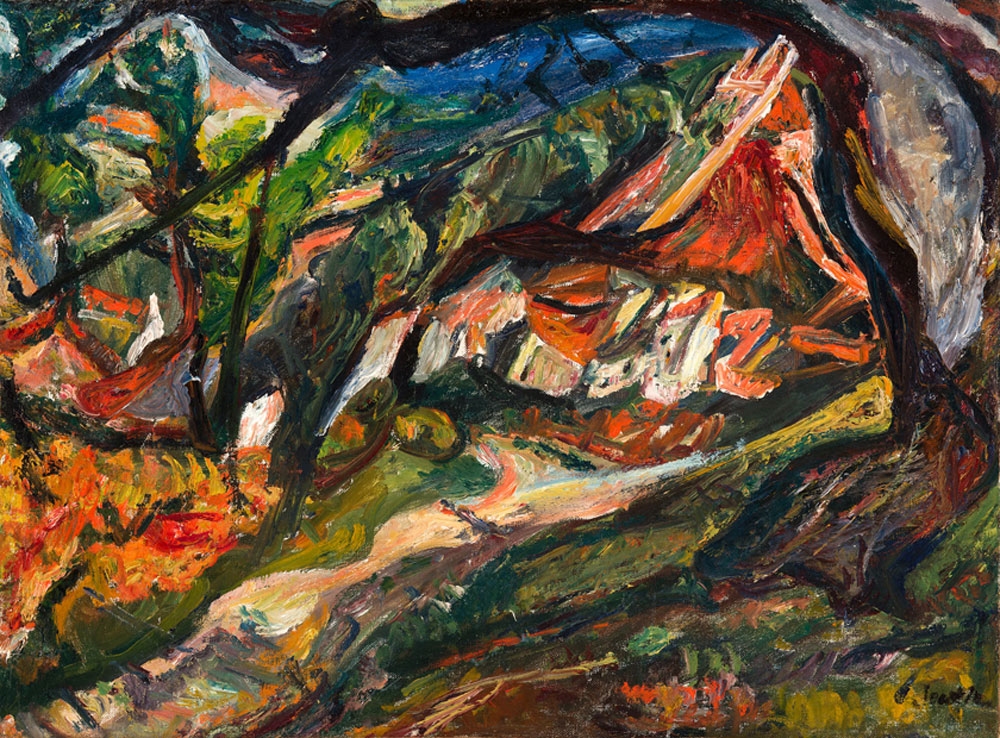 Chaim Soutine - Landscape with House and Tree