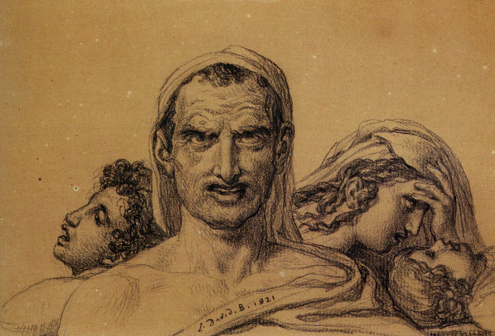 Jacques-Louis David - Composition with Four Figures