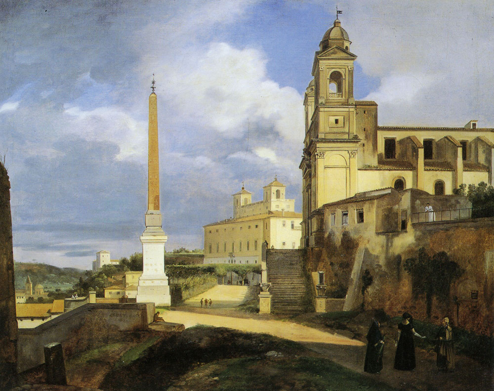 Marius Granet - Santissima Trinita dei Monti and the Villa Medici in Rome