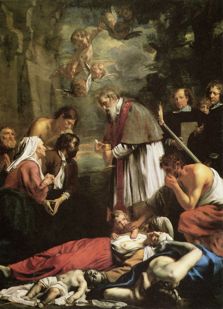 Jacob van Oost the Younger - St. Macarius of Ghent Giving Aid to the Plague Victims