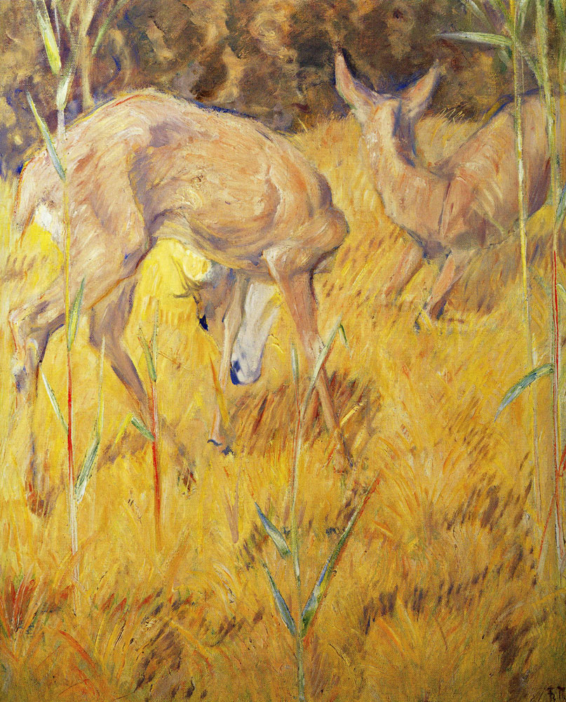 Franz Marc - Deer in the Reeds