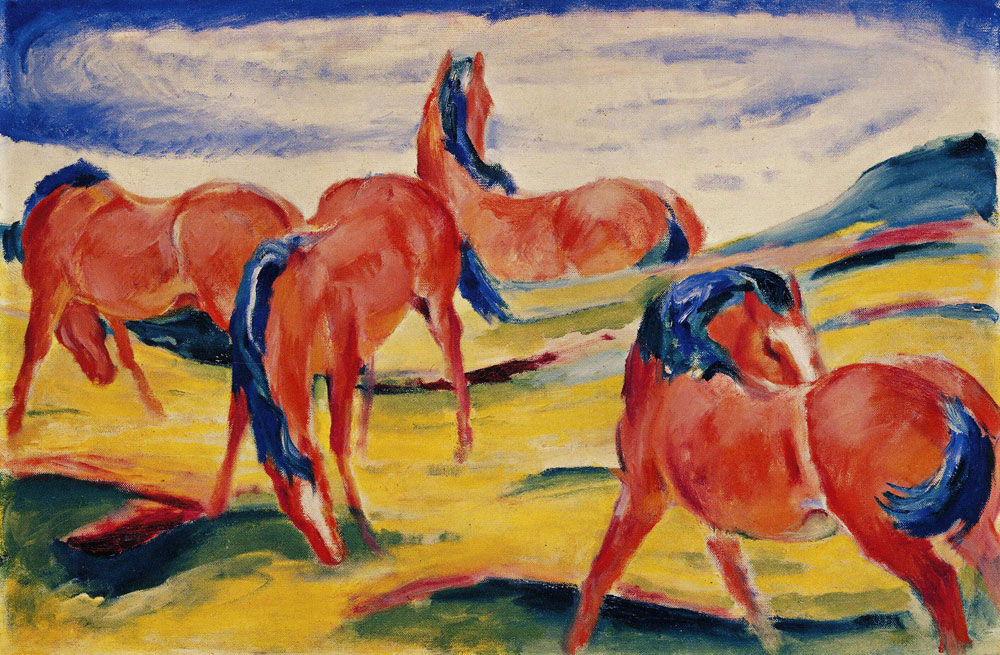 Franz Marc - Grazing Horses III