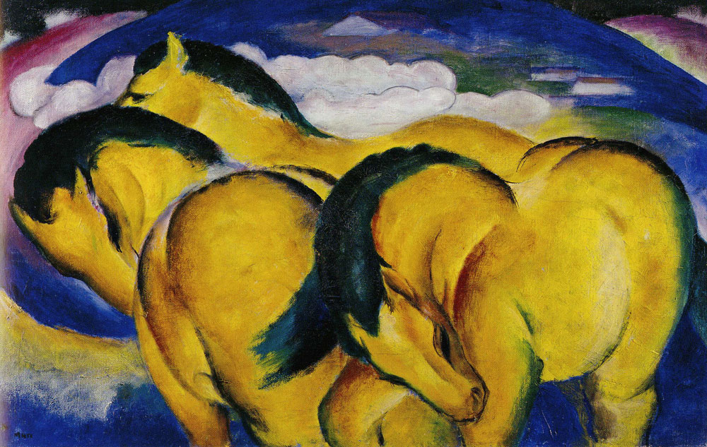 Franz Marc - The Small Yellow Horses