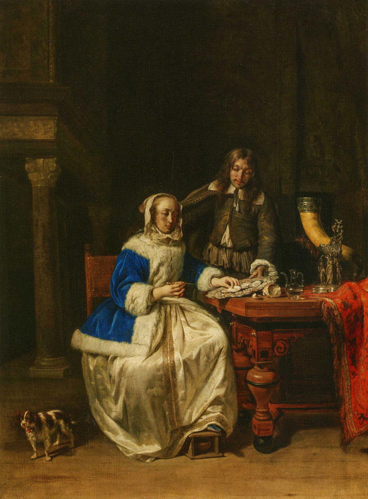 Gabriel Metsu - The Oyster Eaters
