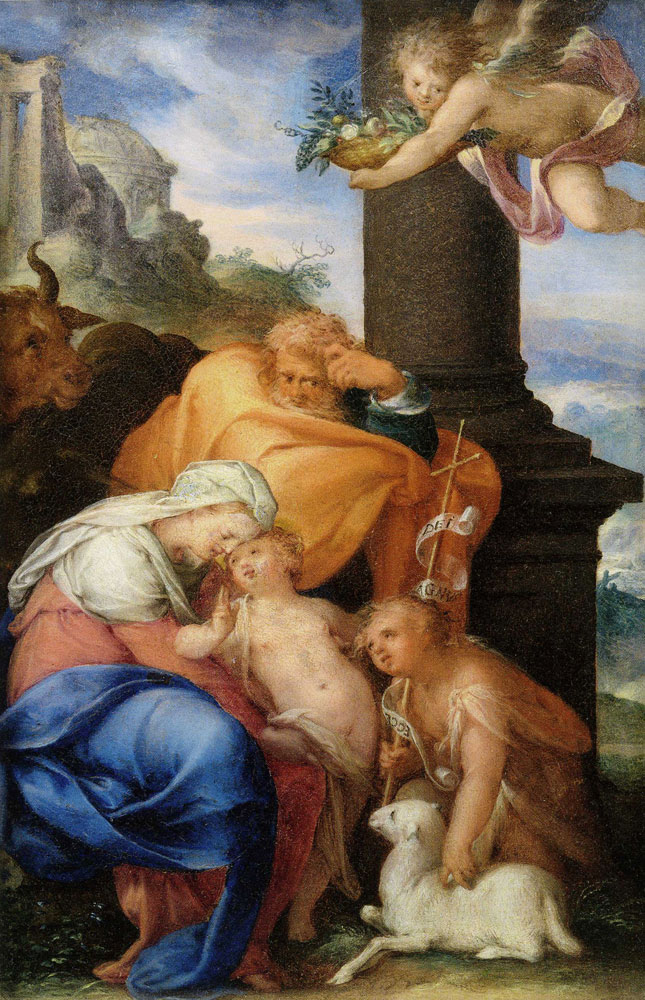 Bartholomeus Spranger - The Holy Family with Saint John the Baptist on the Flight into Egypt