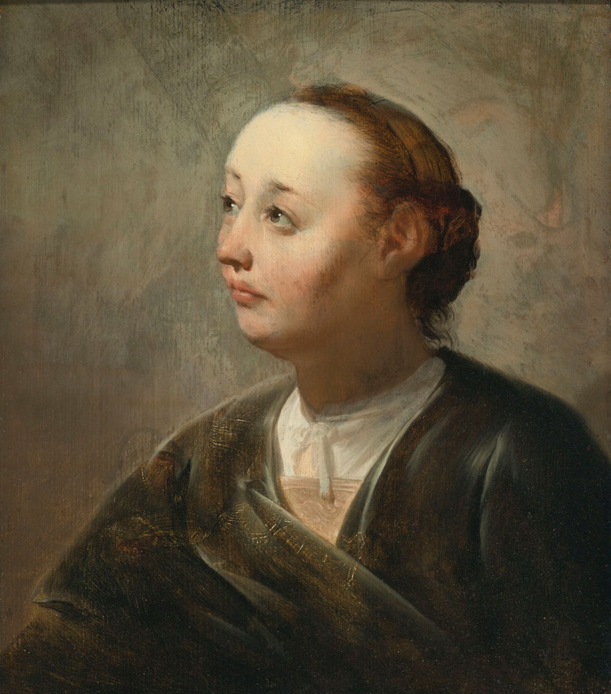 Pieter de Grebber - Bust-length Portrait of a Woman in an Interior