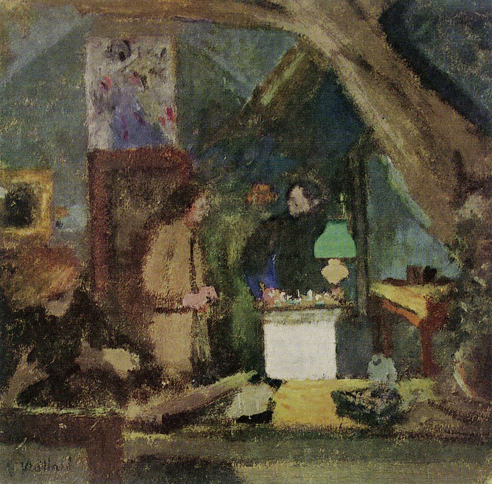 Edouard Vuillard - The Attic at Valvins. The Lamp