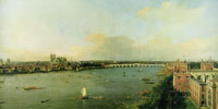 Canaletto The Thames and Westminster Bridge from Lambeth
