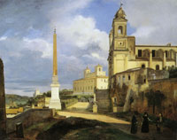 Marius Granet Santissima Trinita dei Monti and the Villa Medici in Rome