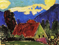 Alexej von Jawlensky Yellow clouds over farmhouse