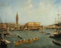 Michele Marieschi The Bacino di San Marco with the Parade Gondolas of the Imperial Ambassador in Front of the Palazzo Ducale