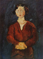 Chaim Soutine Young Woman in Red