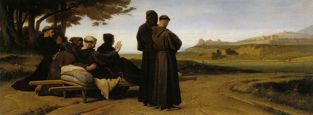 Léon Benouville - St. Francis of Assisi, Carried Dying to Santa Maria degli Angeli, Blesses the City