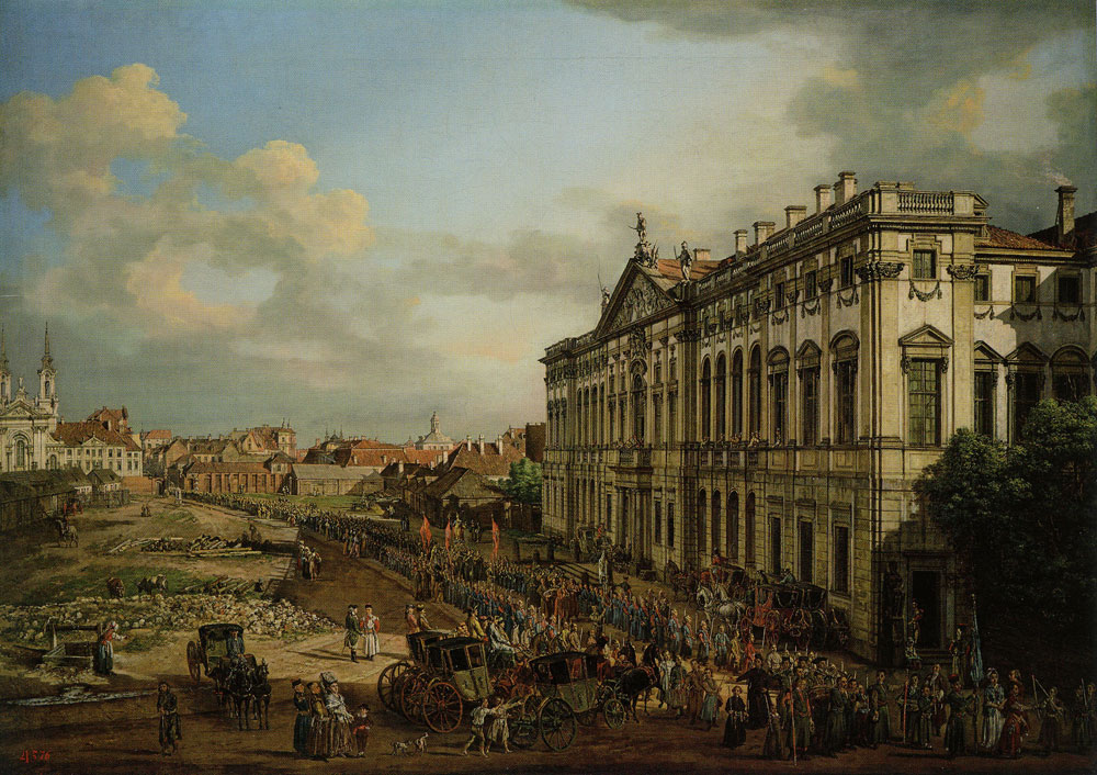 Bernardo Bellotto - The Procession of Our Lady of Grace in Front of Krasinski Palace