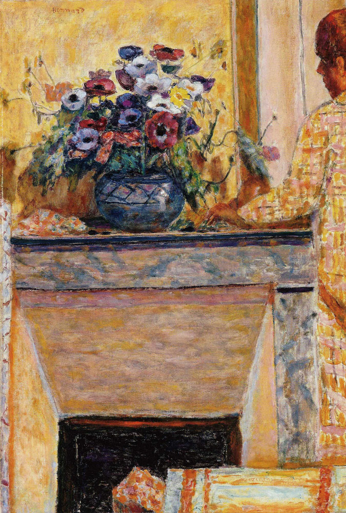 Pierre Bonnard - Flowers on the Mantelpiece at Le Cannet