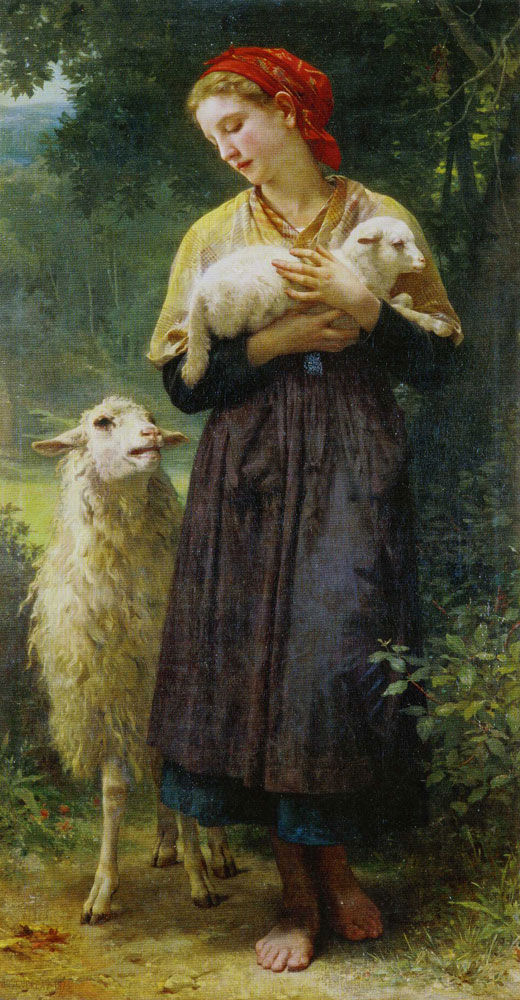 William-Adolphe Bouguereau - The Newborn Lamb