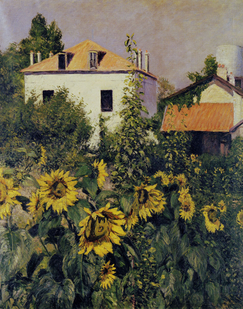 Gustave Caillebotte - Sunflowers, Garden at Petit Gennevilliers