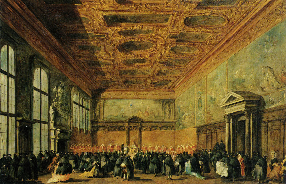 Francesco Guardi - The Doge of Venice Giving Audience in the Sala del Collegii in the Doge's Palace