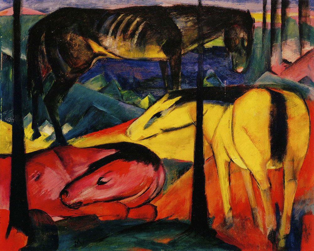 Franz Marc - Three Horses I