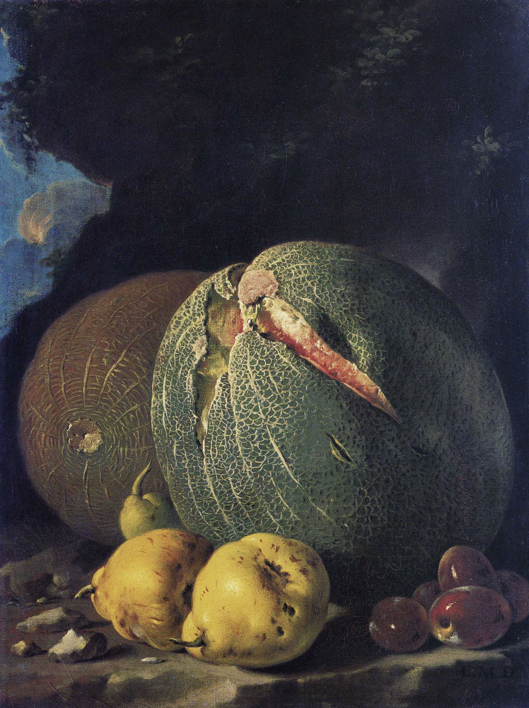 Luis Melendez - Still Life with Melons, Quinces and Plums