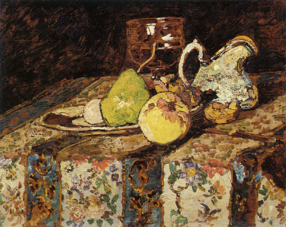 Adolphe Monticelli - Still Life with White Pitcher