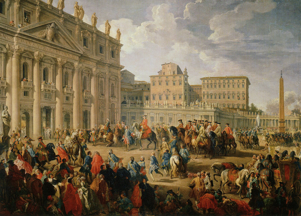 Giovanni Paolo Panini - King Charles III Visiting St. Peter's