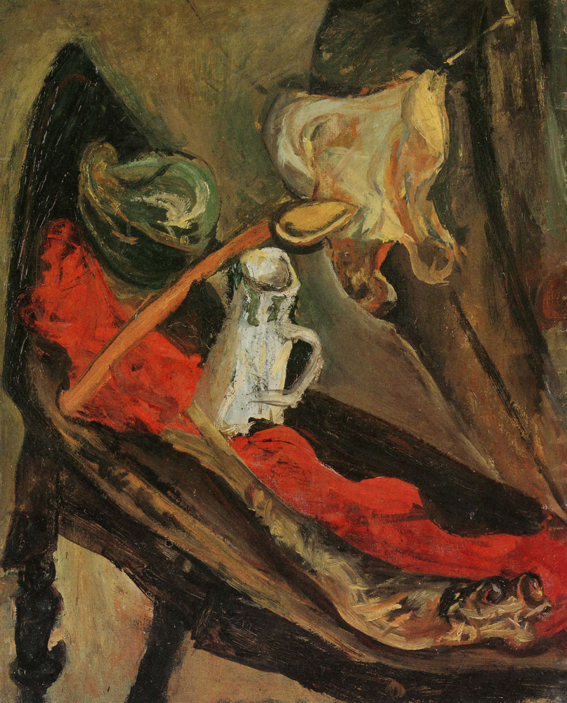 Chaim Soutine - Still Life with Fish and Pitcher