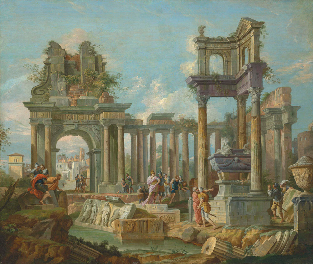 Giuseppe Zocchi - Alexander Visiting the Tomb of Achilles