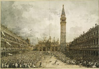 Canaletto Doge Alvise IV Mocenigo Carried into Piazza San Marco after His Election