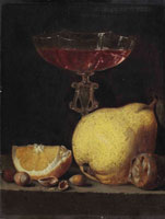 Simon Luttichuys A façon de Venise glass with fruit