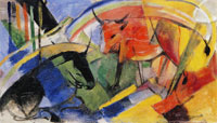 Franz Marc Small Picture with Cattle