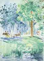 Berthe Morisot Carriage in the Bois de Boulogne