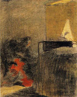 Edouard Vuillard Woman Sitting by a Sickbed