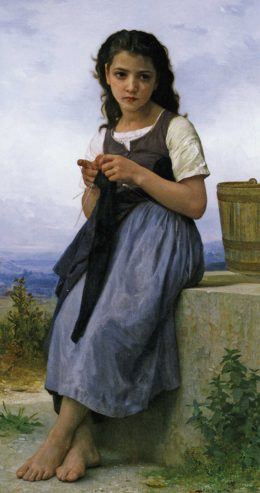 William-Adolphe Bouguereau - Knitter