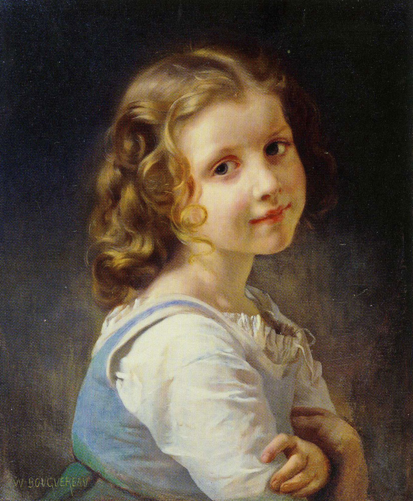 William-Adolphe Bouguereau - Young Schoolgirl (head)