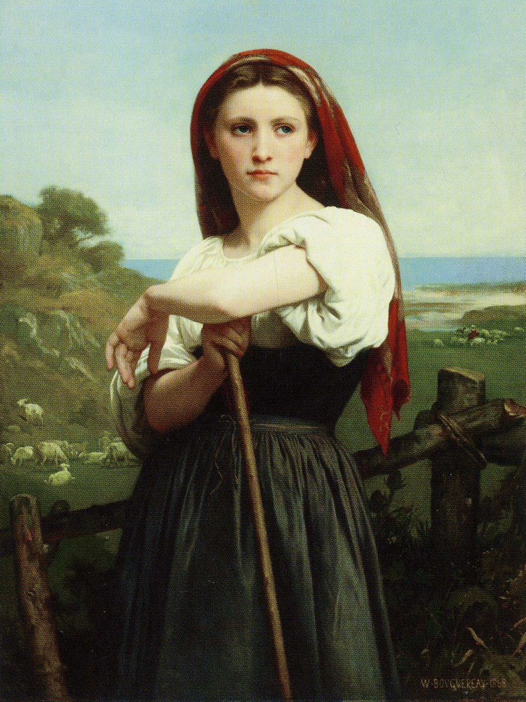 William-Adolphe Bouguereau - Young Shepherdess